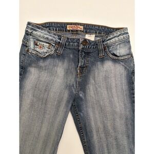 Paris Blues Jeans Womens 11 Light Wash Flare Bootcut Y2K Low Rise 30x32.    3986